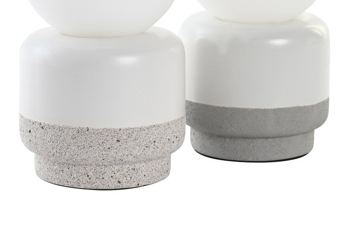 DKD Home Decor Lámpara de Sobremesa de Cerámica Bicolor G9