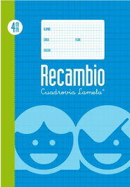 LAMELA Recambio de 100 Hojas Formato Folio con Rayado Cuadrovía 4 mm y 4 Anillas