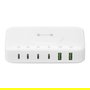 4smarts 540570 Estación de Carga 7 en 1 GaN 100W Blanco Cargador Inalámbrico 15W Carga Rápida