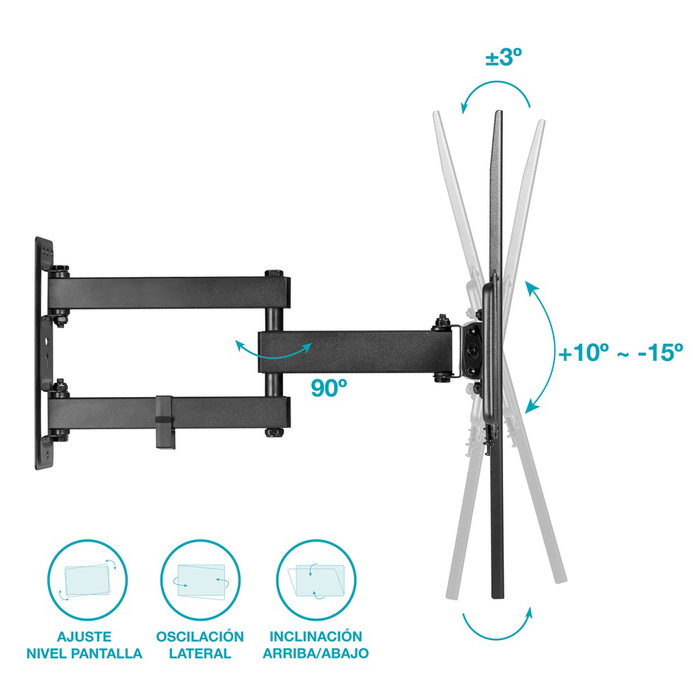 Holmios Soporte de TV con brazo para 32-55 pulgadas