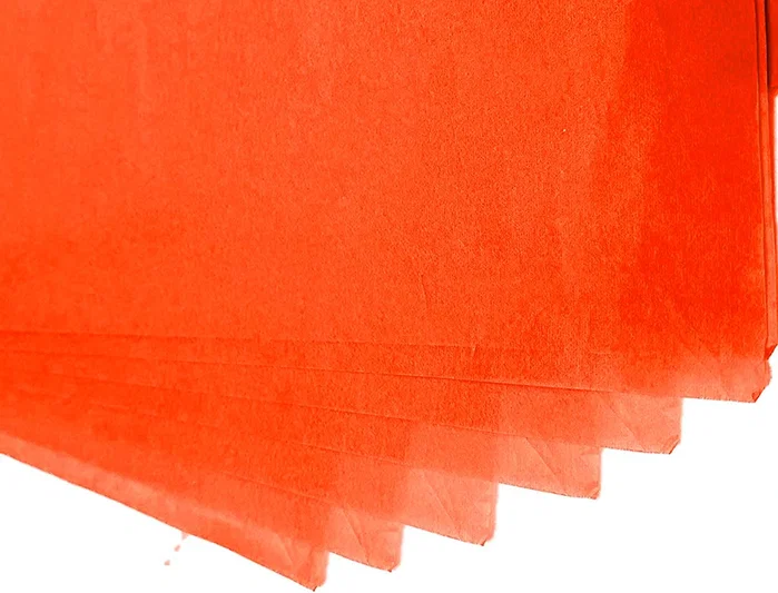 Liderpapel Papel Seda 52x76cm 18g/m2 Naranja Bolsa 5 Hojas