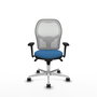 PIQUERAS Y CRESPO Silla de oficina Jorquera con mecanismo Sincro, Azul claro y Blanco