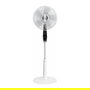 Rowenta VU5690 Stand Fan Turbo Silence Extreme - Ventilador de Piso, Oscilante, 5 Aspas, 40 cm, 35 dB, 3990 m³/h, Blanco y Negro