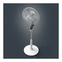 Rowenta VU5690 Stand Fan Turbo Silence Extreme - Ventilador de Piso, Oscilante, 5 Aspas, 40 cm, 35 dB, 3990 m³/h, Blanco y Negro