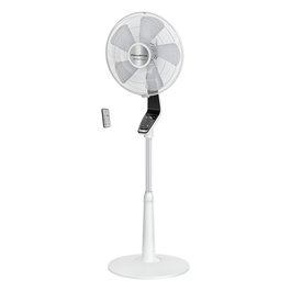 Rowenta VU5690 Stand Fan Turbo Silence Extreme - Ventilador de Piso, Oscilante, 5 Aspas, 40 cm, 35 dB, 3990 m³/h, Blanco y Negro