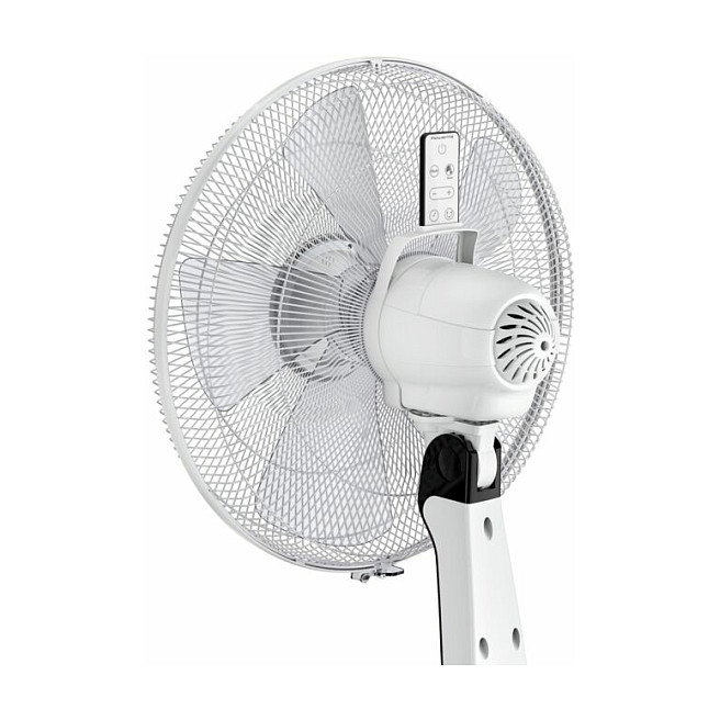 Rowenta VU5690 Stand Fan Turbo Silence Extreme - Ventilador de Piso, Oscilante, 5 Aspas, 40 cm, 35 dB, 3990 m³/h, Blanco y Negro