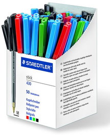 Boligrafo Staedtler 430 Medio Surtido Expositor De 50 (5X430 M-2, 4X430 M-5, 21X430 M-3, 20X430 M-9)