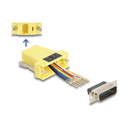 DeLOCK 67110 Adaptador VGA a RJ45 Amarillo