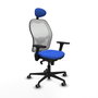 PIQUERAS Y CRESPO Silla de oficina Jorquera Azul y Blanco