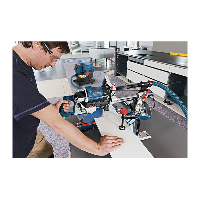 Bosch GCM 8 SDE Professional Sierra de inglete para panel, 5000 RPM, corte a 0° 70x312mm, corte inclinado 48x312mm, extracción de polvo