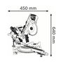 Bosch GCM 8 SDE Professional Sierra de inglete para panel, 5000 RPM, corte a 0° 70x312mm, corte inclinado 48x312mm, extracción de polvo