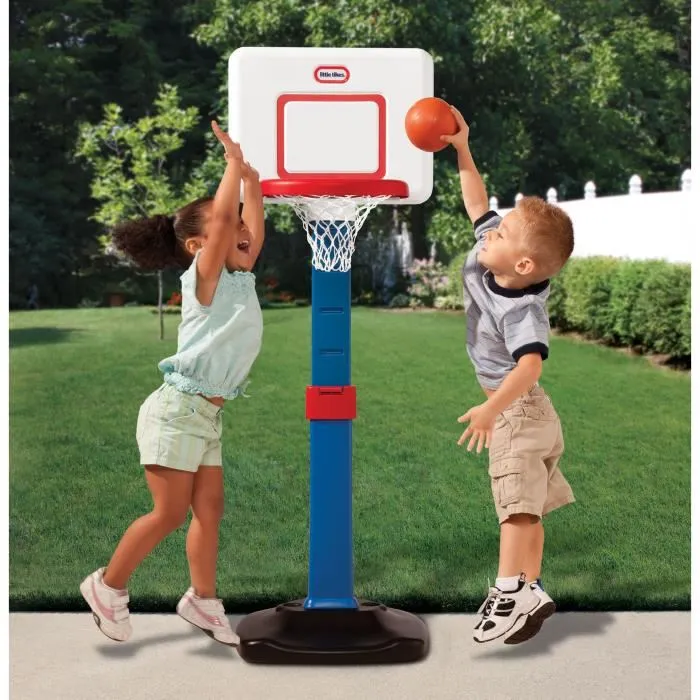 Little Tikes Aro Baloncesto TotSport Easy Score - Ajustable con altura, retorno automático y borde de seguridad para 18 meses+