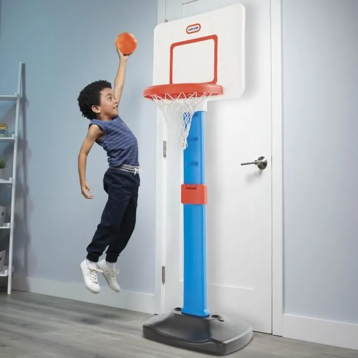 Little Tikes Aro Baloncesto TotSport Easy Score - Ajustable con altura, retorno automático y borde de seguridad para 18 meses+