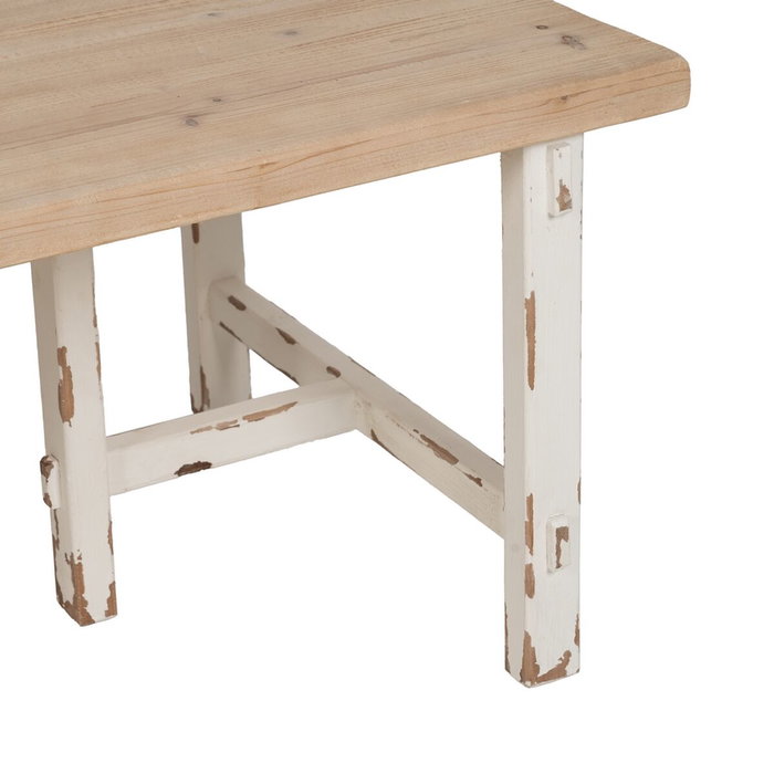 Ixia Mesa de Centro Natural-Blanco 120 x 60 x 48 cm