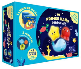 AUZOU EDITIONS Mi primer cofre de baño sensorial - 3 juguetes que brillan en la oscuridad