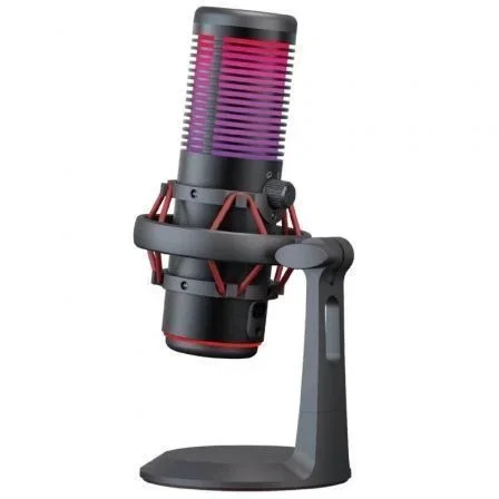 Woxter Mic Studio 70 RGB - Micrófono de Condensador USB Profesional para Streaming, Patrón Cardioide/Omni, 192kHz/24bit, Luces RGB