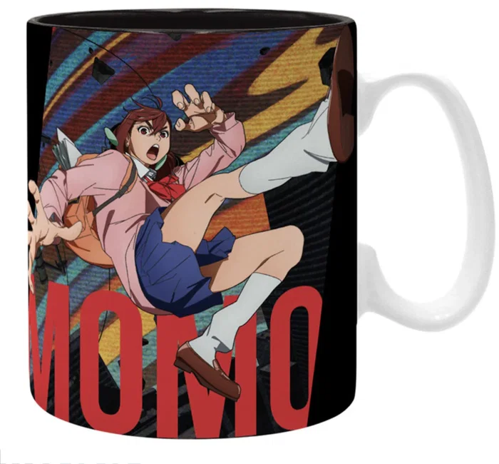 ABYstyle Taza Dan Da Dan Momo y Okarun 460 mL Cerámica Resistente Apta Microondas Lavavajillas Licencia Manga