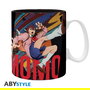 ABYstyle Taza Oficial DAN DA DAN - Mug Infernal Duo Big Size con Momo y Okarun, Cerámica, 460 ml, apta Microondas