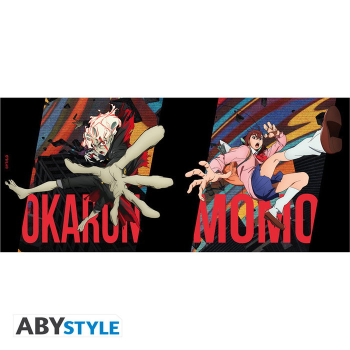 ABYstyle Taza Oficial DAN DA DAN - Mug Infernal Duo Big Size con Momo y Okarun, Cerámica, 460 ml, apta Microondas