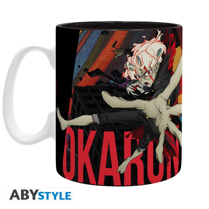 ABYstyle Taza Oficial DAN DA DAN - Mug Infernal Duo Big Size con Momo y Okarun, Cerámica, 460 ml, apta Microondas