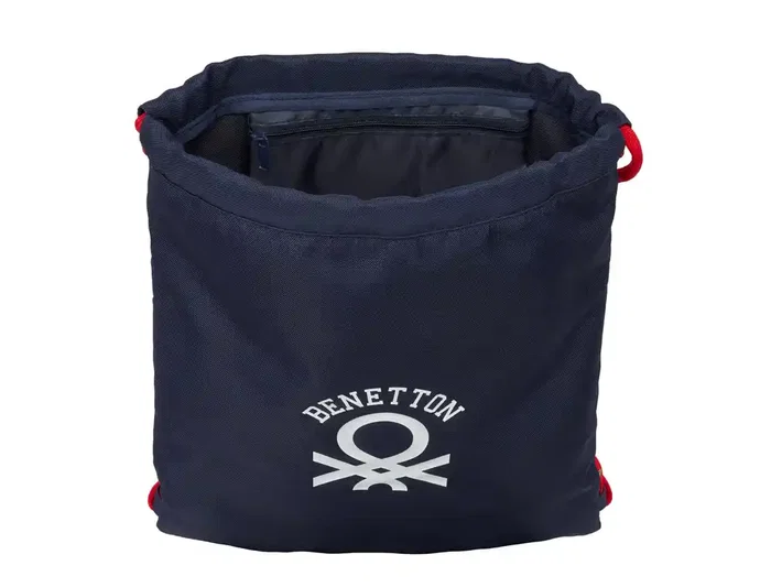 Bolsa Mochila con Cuerdas Benetton Together Azul marino 35 x 40 x 1 cm