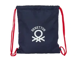 Bolsa Mochila con Cuerdas Benetton Together Azul marino 35 x 40 x 1 cm