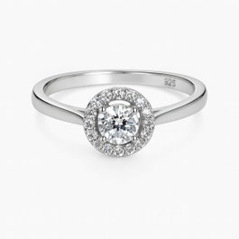 Diamonfire Anillo de Plata con Circonitas Gris