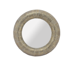 DKD Home Decor Espejo de Metal y Cristal Envejecido Dorado 63x63 cm