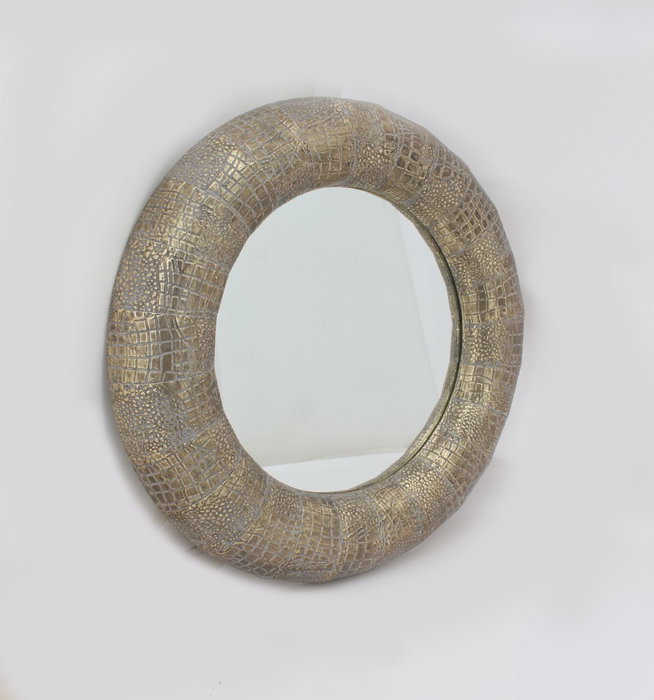 DKD Home Decor Espejo de Metal y Cristal Envejecido Dorado 63x63 cm