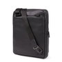 Piquadro Tallin Bolso bandolera de cuero Negro para iPad