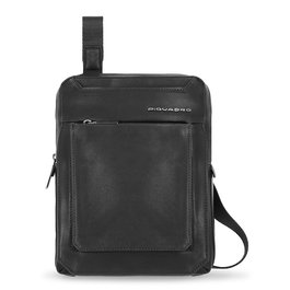 Tallin, Funda para iPad, Bolso bandolera de cuero, Negro, CA1816W108, 21,5 x 27 x 7 cm, Para hombres