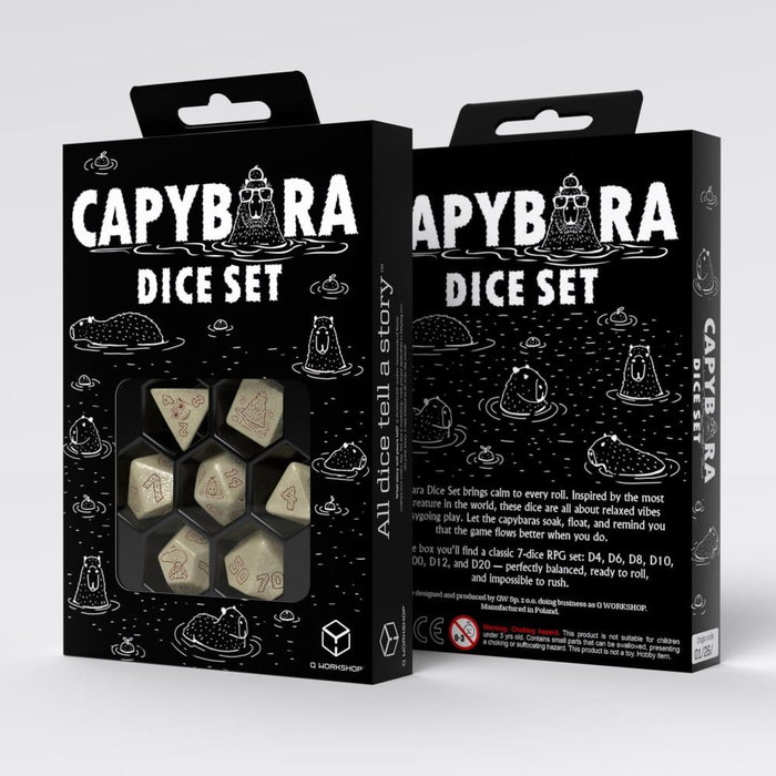 Q Workshop Capybara Set de 7 Dados Sleepie