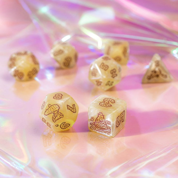 Q Workshop Capybara Set de 7 Dados Sleepie