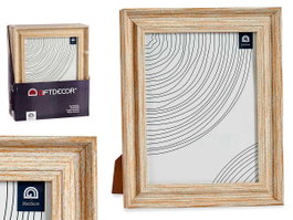 GIFTDECOR Portafotos Efecto Madera Oro 20x25 cm (Set de 24)