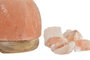 DKD Home Decor Lámpara de Sal del Himalaya Huevo, Estilo Árabe, 16x18x16 cm, Naranja, con Bombilla E14, Natural