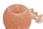 DKD Home Decor Lámpara de Sal del Himalaya Huevo, Estilo Árabe, 16x18x16 cm, Naranja, con Bombilla E14, Natural