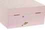DKD Home Decor Joyero Romantico Rosa Madera Espejo Musical 21x15x10 cm