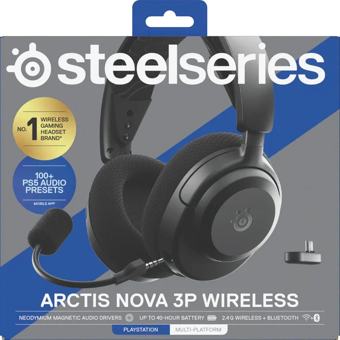 SteelSeries Arctis Nova 3P Auriculares Inalámbricos Negro