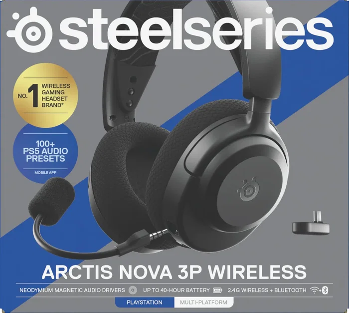 SteelSeries Arctis Nova 3P Auriculares Inalámbricos Negro