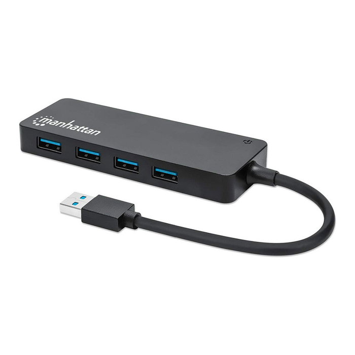 Manhattan Hub USB-A de 4 puertos USB 3.2 Gen 1 Negro Manhattan Hub USB-A de 4 puertos USB 3.2 Gen 1 Negro