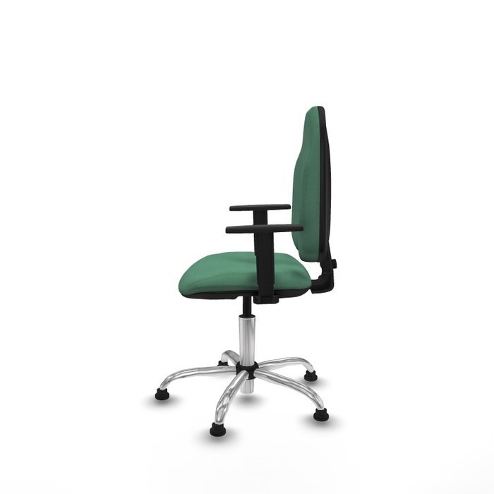 PIQUERAS Y CRESPO Silla de oficina Algarra, Tela Verde esmeralda, Base cromada, Brazos 1D PIQUERAS Y CRESPO Silla de oficina Algarra, Tela Verde esmeralda, Base cromada, Brazos 1D