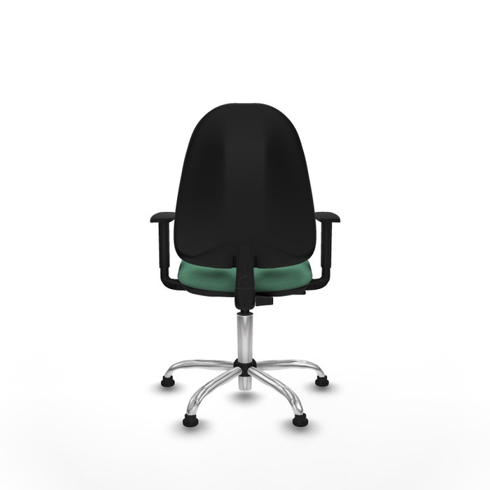 PIQUERAS Y CRESPO Silla de oficina Algarra, Tela Verde esmeralda, Base cromada, Brazos 1D PIQUERAS Y CRESPO Silla de oficina Algarra, Tela Verde esmeralda, Base cromada, Brazos 1D