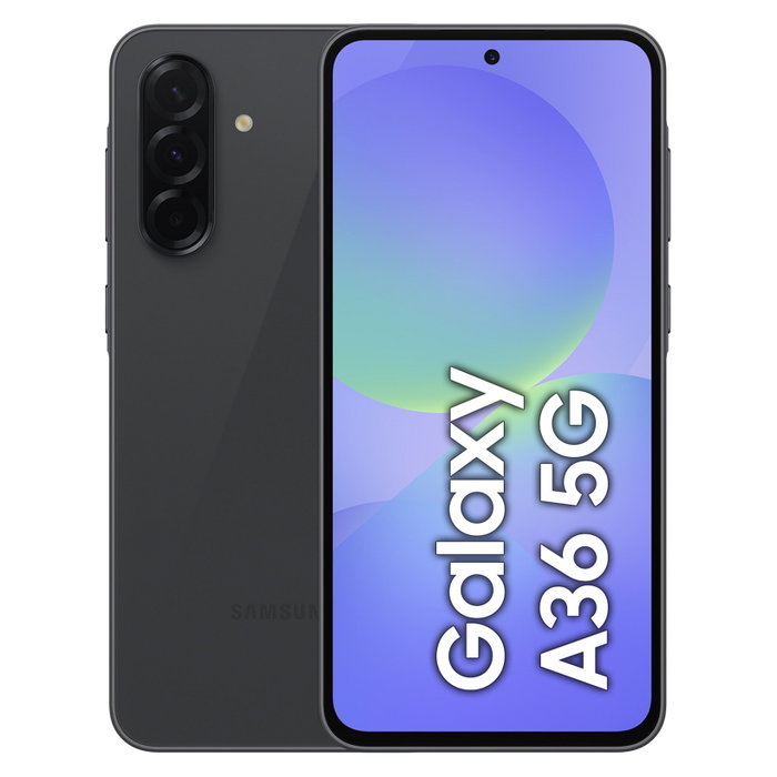 Samsung Galaxy A36 5G Smartphone, 6.7" Super AMOLED 120Hz, Snapdragon, 8 GB RAM + 256 GB, Cámara 50 MP, Android 15, Batería 5000 mAh, Negro Samsung Galaxy A36 5G Smartphone, 6.7" Super AMOLED 120Hz, Snapdragon, 8 GB RAM + 256 GB, Cámara 50 MP, Android 15, Batería 5000 mAh, Negro