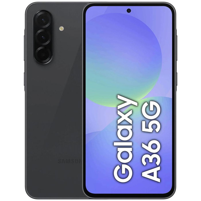 Samsung Galaxy A36 5G Smartphone - Pantalla Super AMOLED 6.7" 120Hz, 8GB RAM, 256GB, Procesador Snapdragon, Cámara 12MP, Batería 5000 mAh, IP67, Negro/Blanco/Lima/Lavanda Samsung Galaxy A36 5G Smartphone - Pantalla Super AMOLED 6.7" 120Hz, 8GB RAM, 256GB, Procesador Snapdragon, Cámara 12MP, Batería 5000 mAh, IP67, Negro/Blanco/Lima/Lavanda