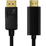 LogiLink Cable DisplayPort 1.2 a HDMI 1.4, 5m, negro
