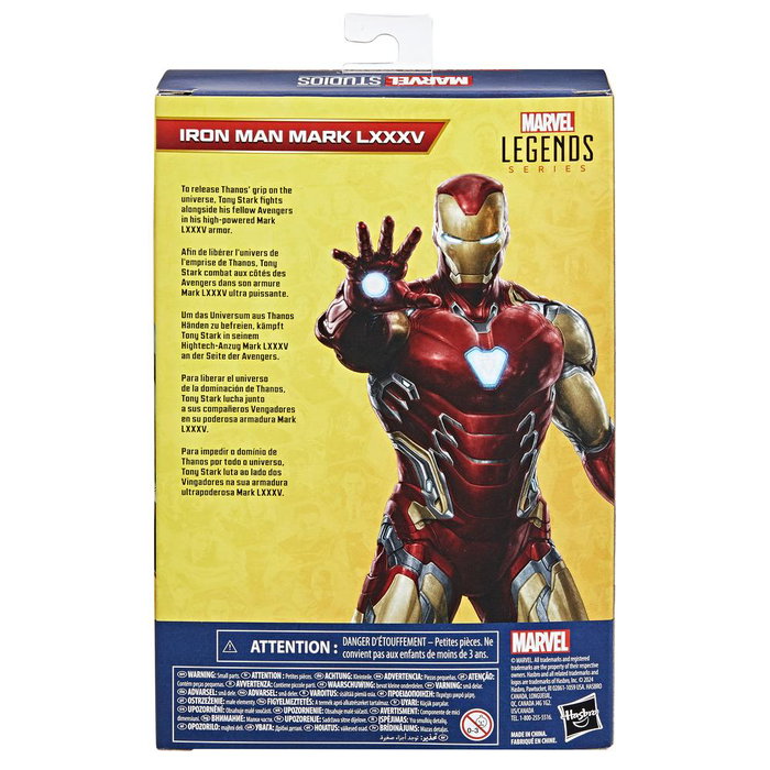 Hasbro Figura Marvel Legends Iron Man Mark LXXXV Vengadores Endgame 15 cm Coleccionable Universo Marvel