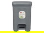 Stefanplast Papelera Domus Gr 20L Gris Azulado con Apertura de Pedal y Cubo Extraíble, 27 x 38 x 31 cm (Set de 6)