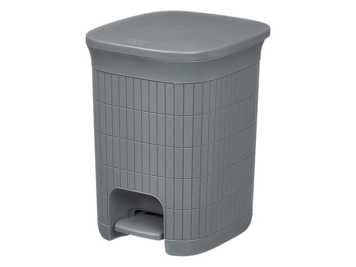 Stefanplast Papelera Domus Gr 20L Gris Azulado con Apertura de Pedal y Cubo Extraíble, 27 x 38 x 31 cm (Set de 6)