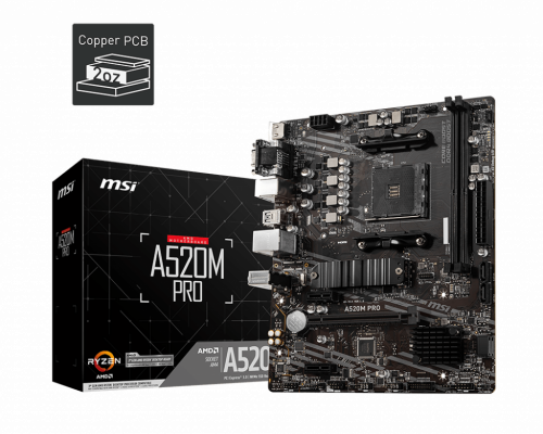 Placa Base MSI A520M PRO A520 DDR4 AM4 7D14-005R