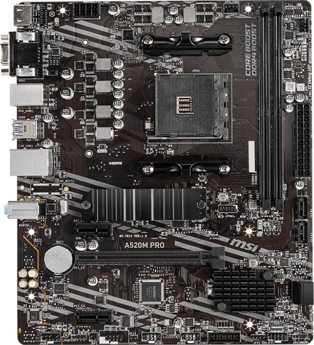 MSI A520M PRO Placa base AM4 Micro ATX DDR4